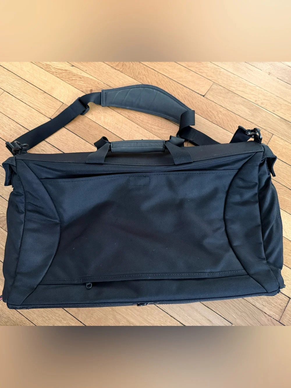 Victorinox Black Trifold Garment Bag with Trolley Sleeve